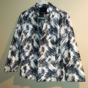 Carlisle Houndstooth Embroidered 100% Silk Blazer 12